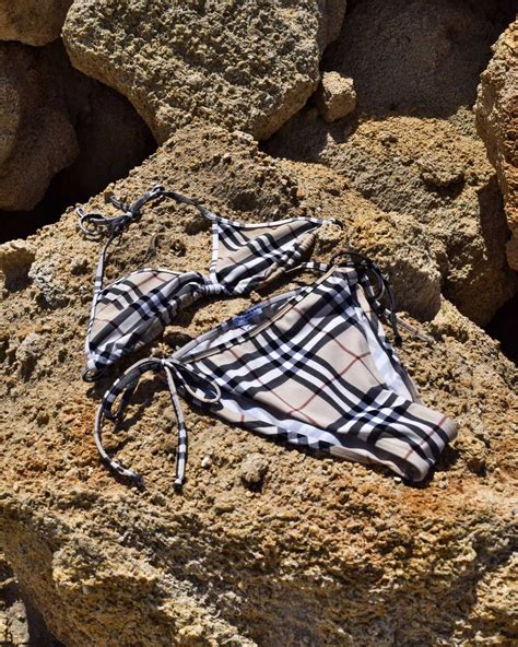 burberry monogram bikini.